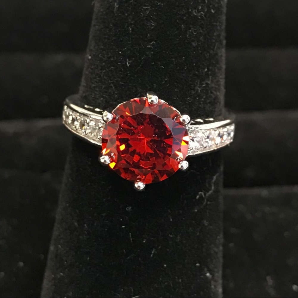 **SOLD** Size 7, “Ruby" & “Diamond" Ring